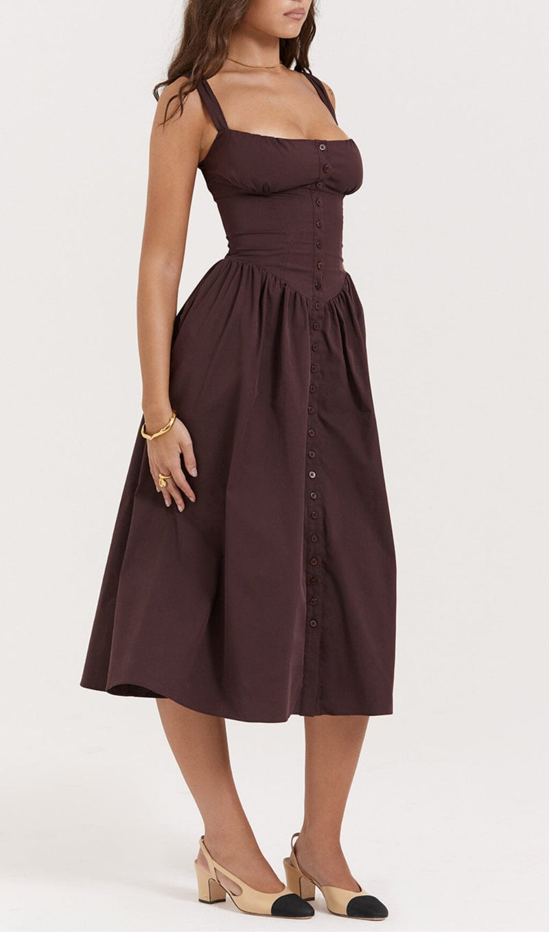 RICH BROWN MIDI SUNDRESS styleofcb 