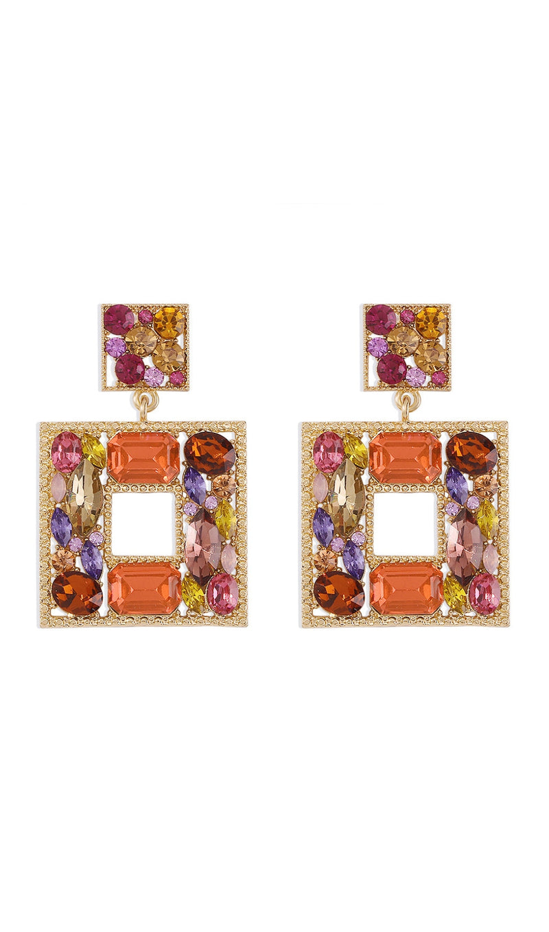 GEM DOOR KNOCKER STATEMENT EARRINGS