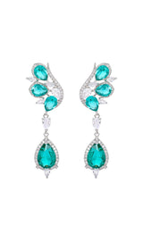 DIAMOND BUTTERFLY TOPAZ EARRINGS