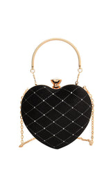 HEART SHAPED VELVET CLUTCH