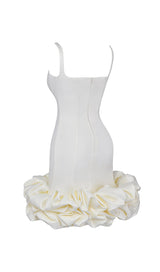 IVORY RUFFLE HEM DRESS styleofcb 