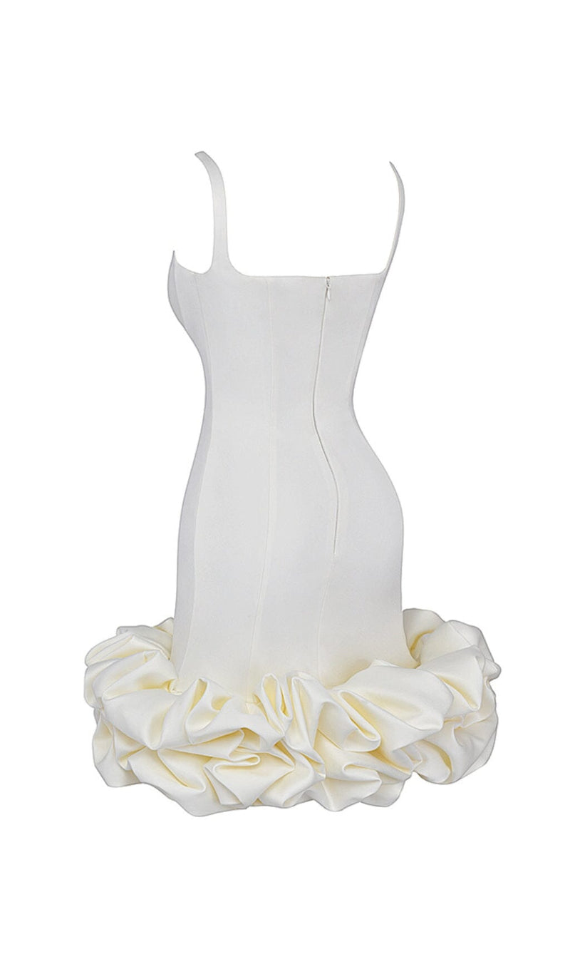 IVORY RUFFLE HEM DRESS styleofcb 