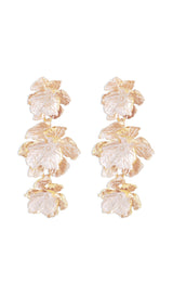 GOLD 3D FLOWER EARRINGS