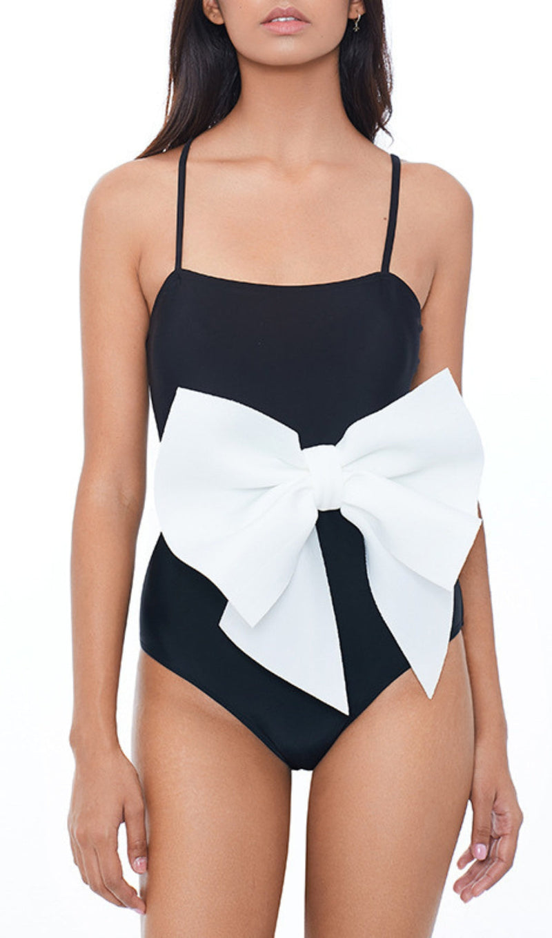 BOWKNOT ONE PIECE SWIMSUIT