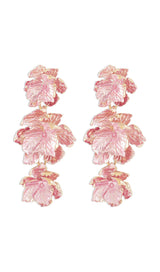 PINK 3D FLOWER EARRINGS