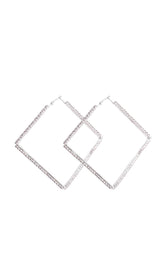 AVA DIAMOND EARRINGS IN SILVER