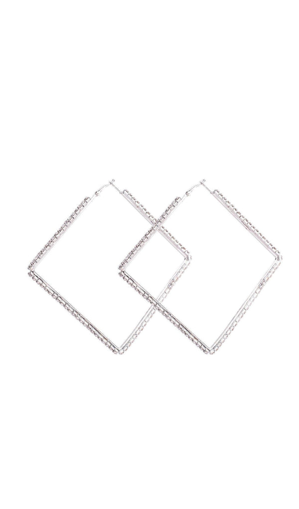 AVA DIAMOND EARRINGS IN SILVER