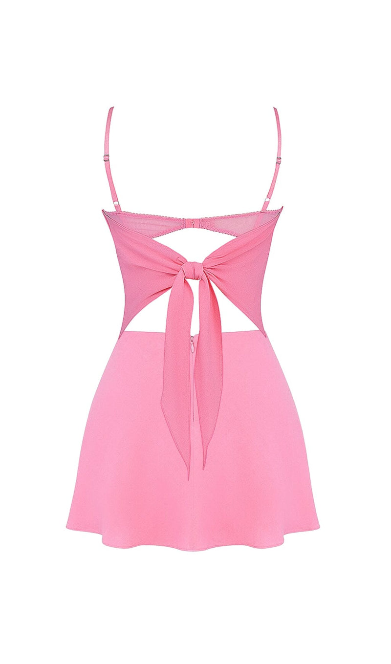 FRENCH PINK FLOATY TWO PIECES SUIT