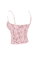 ROSE LACE UNDERWIRED CORSET