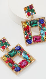 GEM DOOR KNOCKER STATEMENT EARRINGS