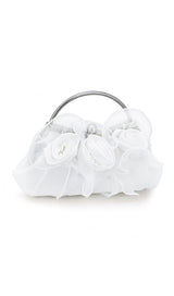 FLOWER EMBELLISHED CLUTCH