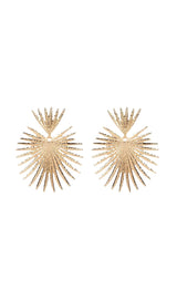 GOLD STARBURST DROP EARRINGS JEWELLERY styleofcb 