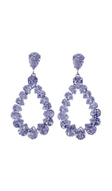 SILVER DIAMANTE TEARDROP EARRINGS JEWELLERY styleofcb 