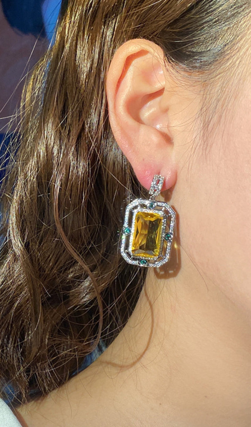 ZIRCON GEOMETRIC EARRINGS