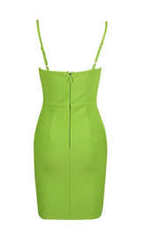 BANDAG MINI DRESS IN GREEN