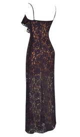 NIGHT SHADE LACE MAXI DRESS IN BLACK