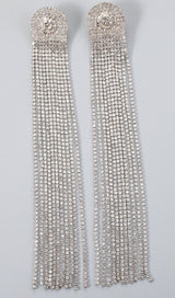 NOLA MULTI DIAMANTE TASSEL EARRINGS IN SILVER