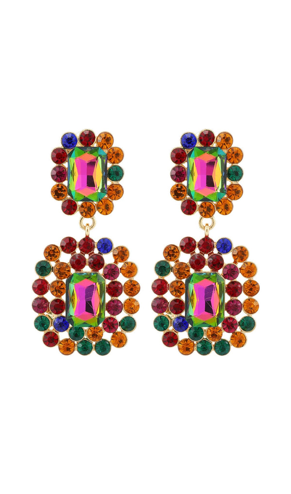 LAYNE RHINESTONE GEM DROP EARRINGS