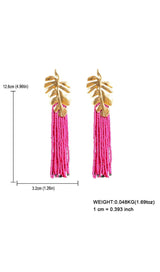 TASSEL EARRINGS IN HOT PINK