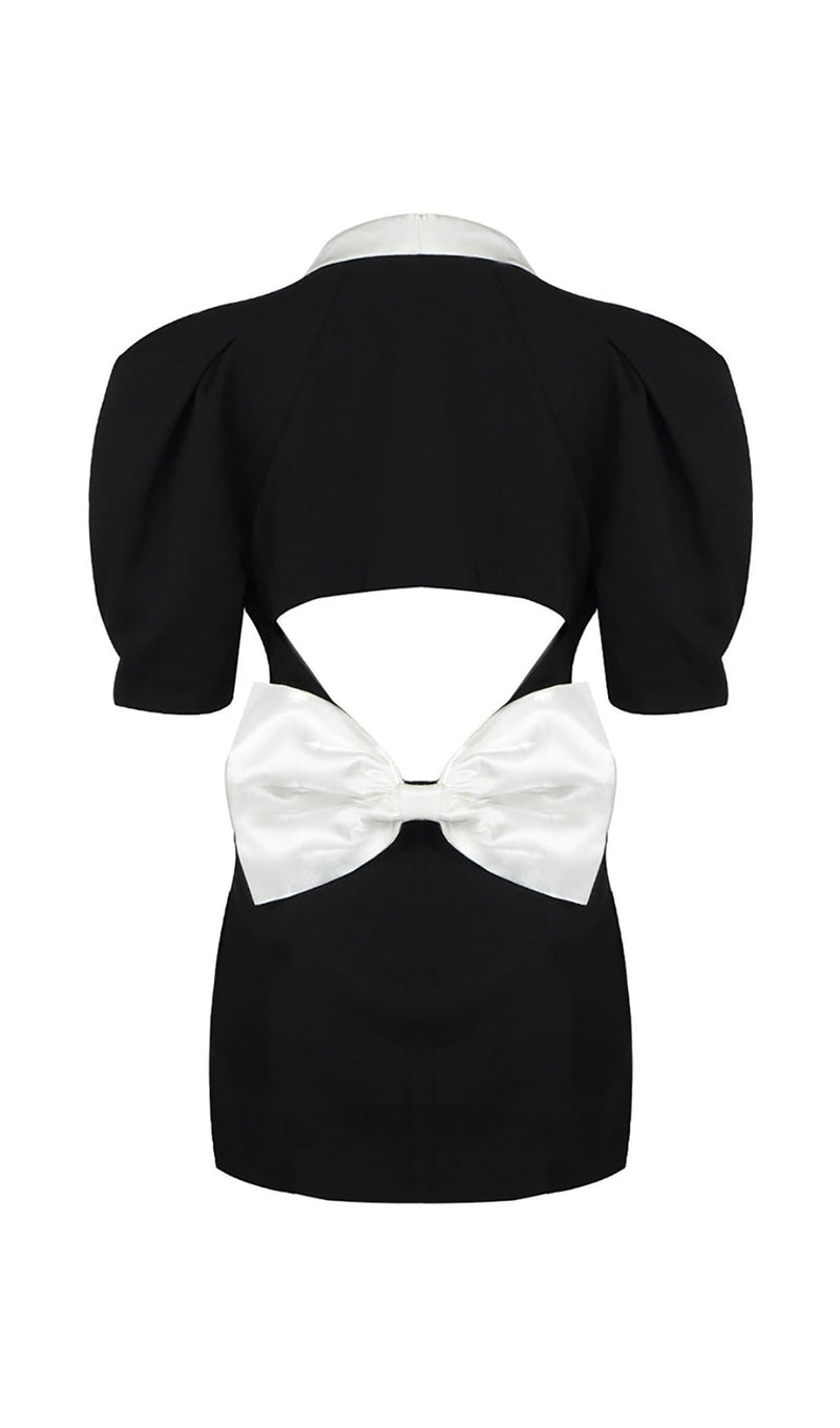 BONNY BOW CUTOUT JACKET DRESS