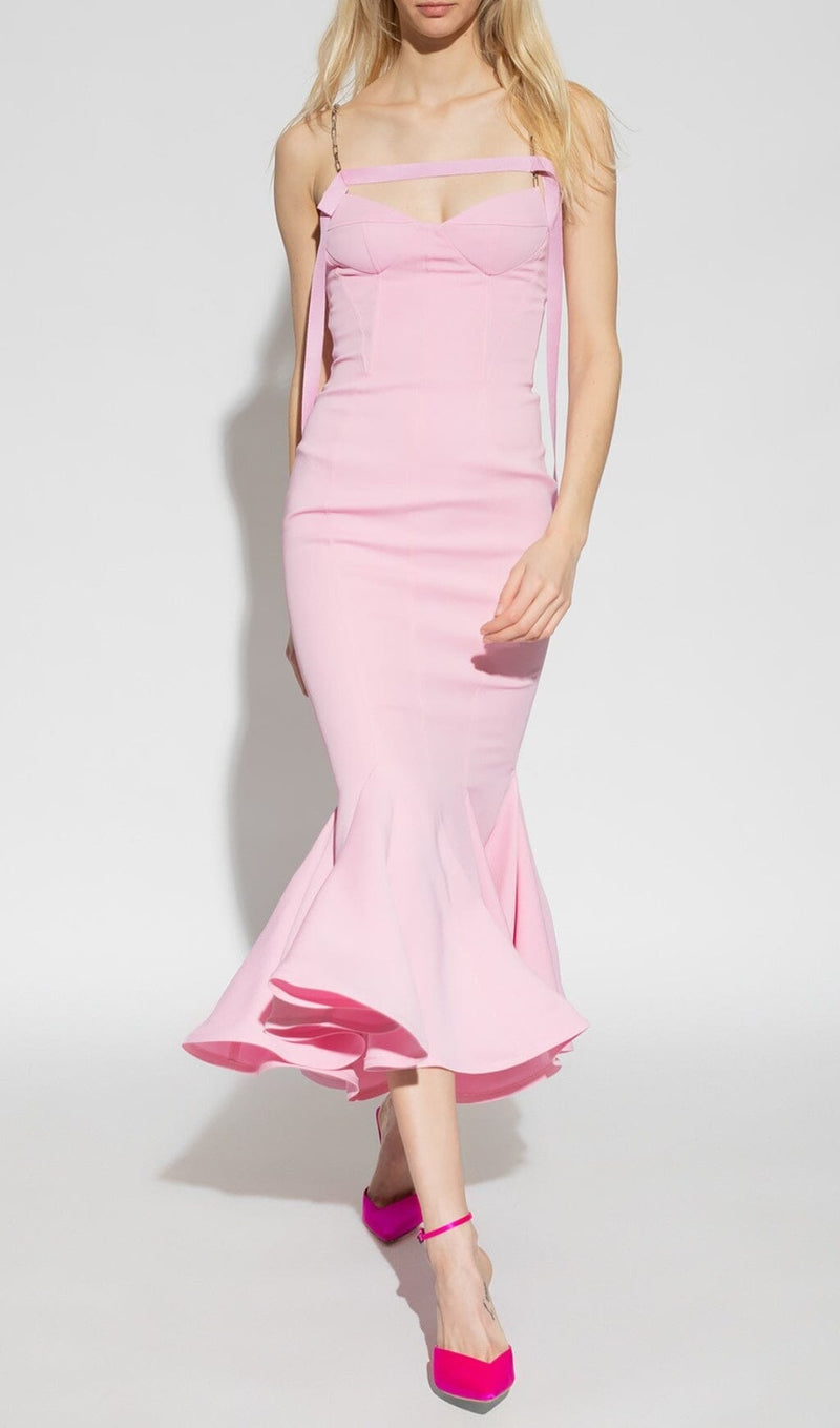 STRAPY SLIM MAXI DRESS IN PINK Dresses styleofcb 