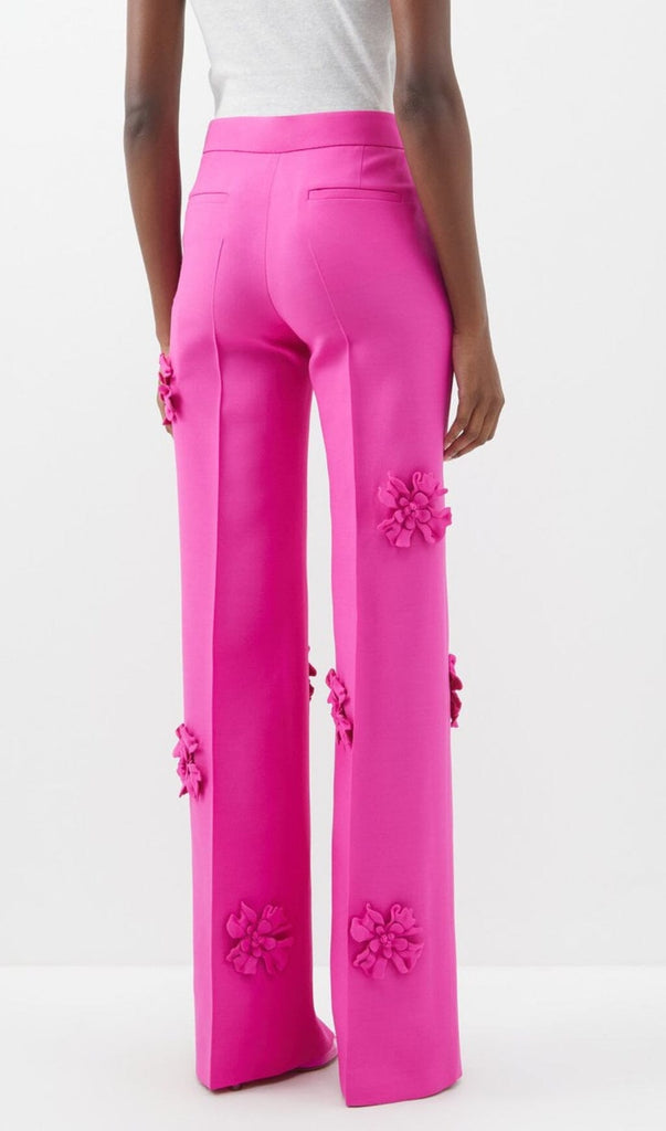 STEREO FLOWER MID-RISE JEANS IN PINK styleofcb 