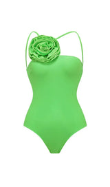 COSTUME DA BAGNO INTERO SENZA SCHIENA CON DECORAZIONE FIORE