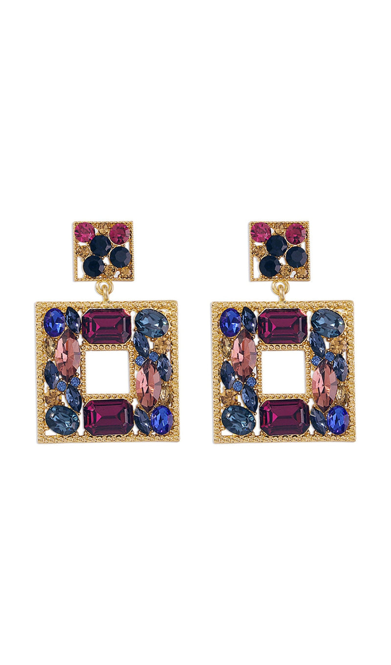 GEM DOOR KNOCKER STATEMENT EARRINGS