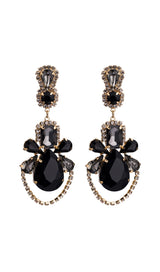 ISADOR GEM DROP EARRINGS IN BLACK