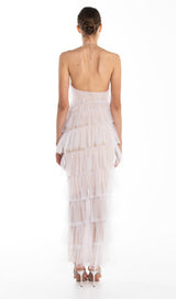 FRINGED BACKLESS MAXI DRESS-Dresses-Oh CICI SHOP