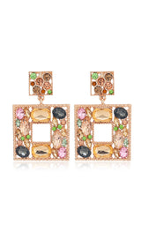 GEM DOOR KNOCKER STATEMENT EARRINGS