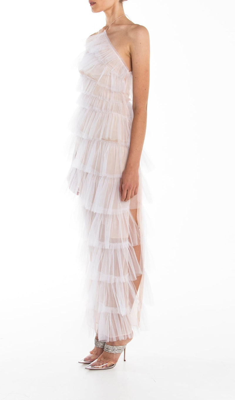 FRINGED BACKLESS MAXI DRESS-Dresses-Oh CICI SHOP