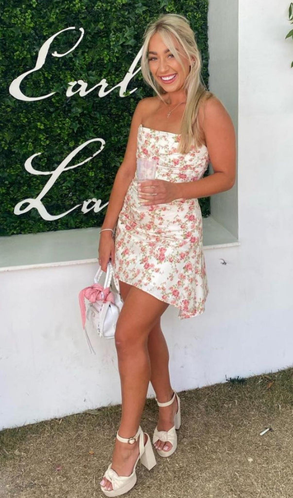 ROSE PRINT SATIN MINI DRESS Dresses styleofcb 