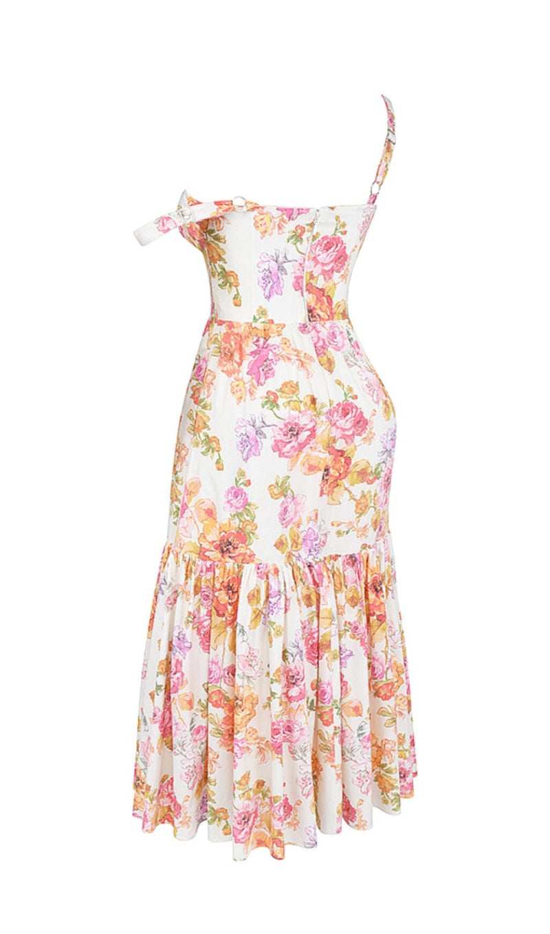 IVORY FLORAL MIDI SUNDRESS styleofcb 