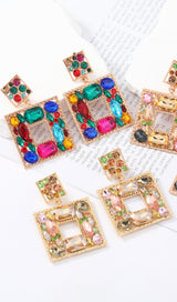 GEM DOOR KNOCKER STATEMENT EARRINGS