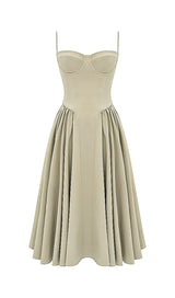 TAUPE BELTED SUNDRESS