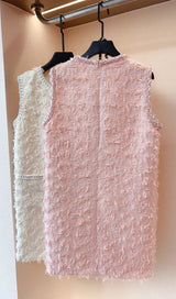 SLEEVELESS VEST DRESS IN PINK