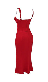 RED ROSE CORSET DRESS styleofcb 