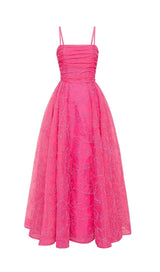 ASYMMETRICALLY GATHERED MAXI DRESS IN ORGANZA DRESS STYLE OF CB 