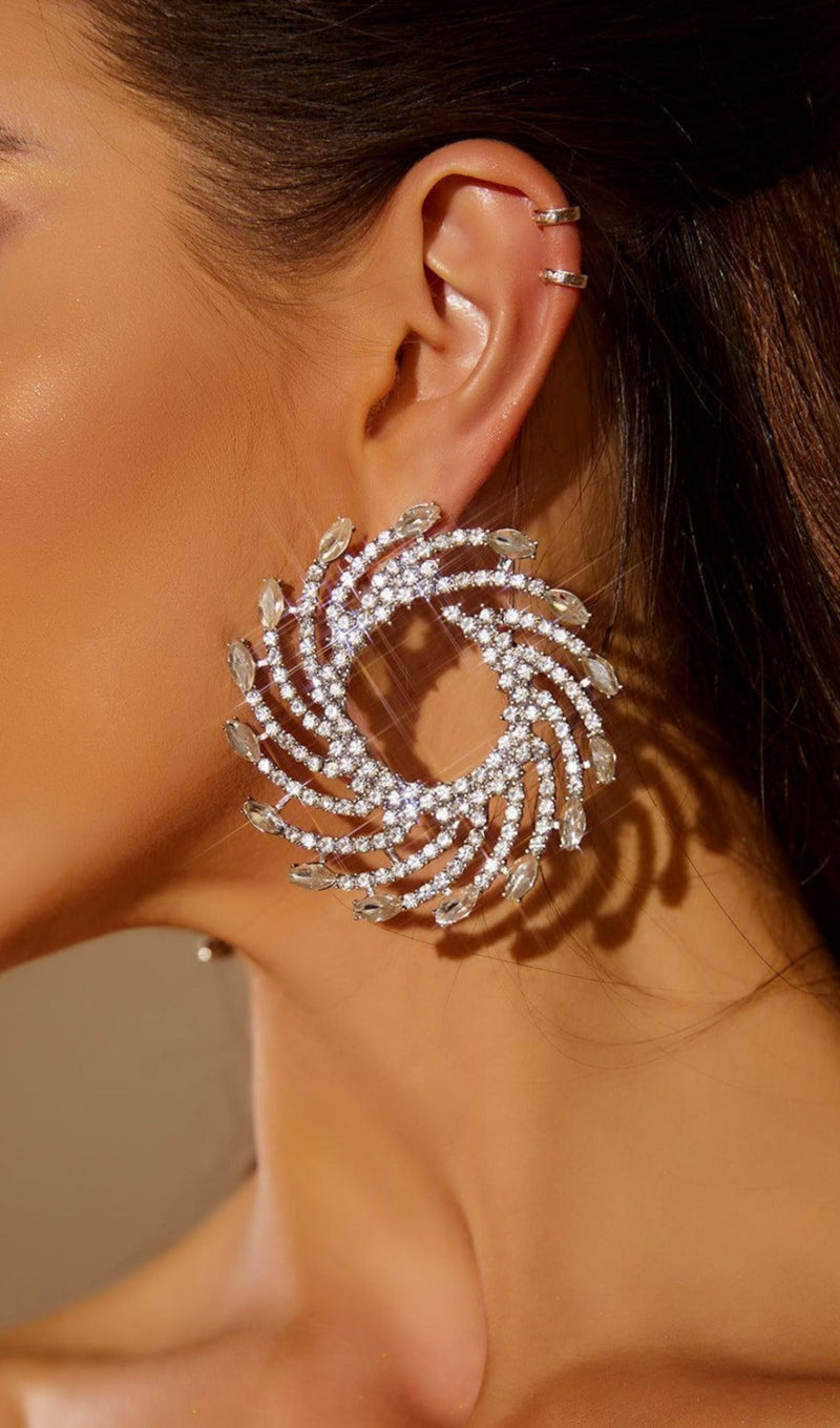 ADELINE SPIRAL EARRINGS IN SILVER