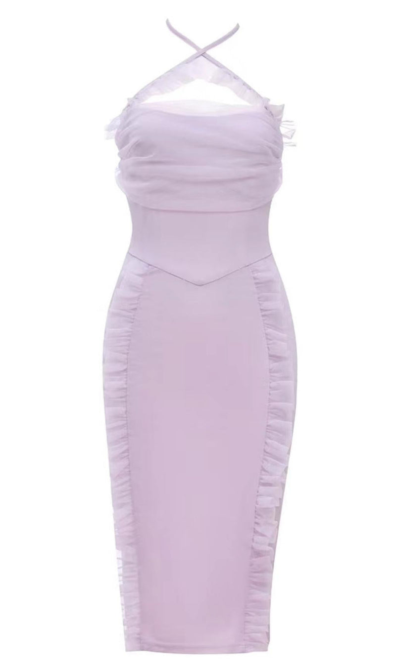 BANDAGE MIDI DRESS IN PURPLE