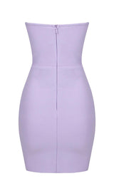 BANDEAU BANDAGE MINI DRESS IN LILAC DRESS STYLE OF CB 