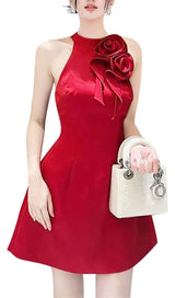 BOSE EMBELLISHED SLEEVELESS MINI DRESS IN RED DRESS styleofcb 