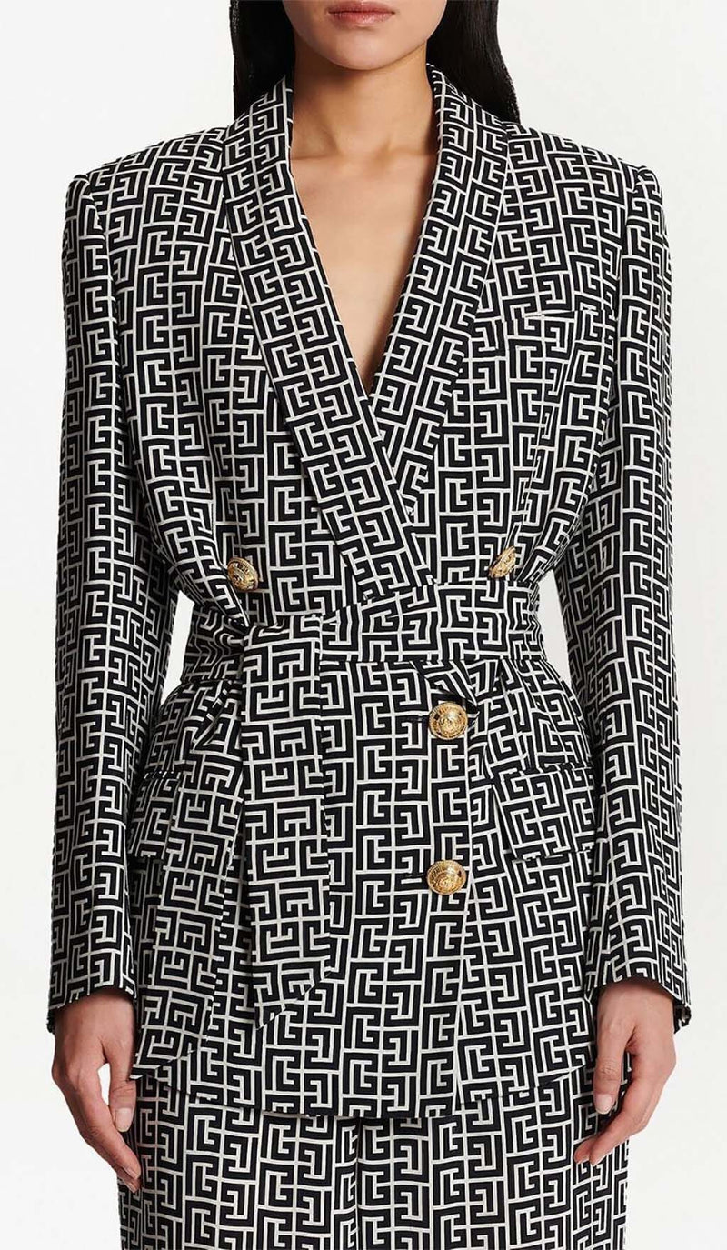 COLOURWAY BELTED DOUBLE-BREASTED BLAZER DRESS styleofcb 