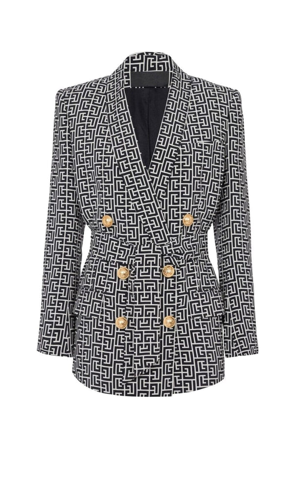 COLOURWAY BELTED DOUBLE-BREASTED BLAZER DRESS styleofcb 