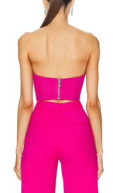 CRYSTAL STITCHED CUTOUT TWO PIECE SET IN PINK DRESS sis label 