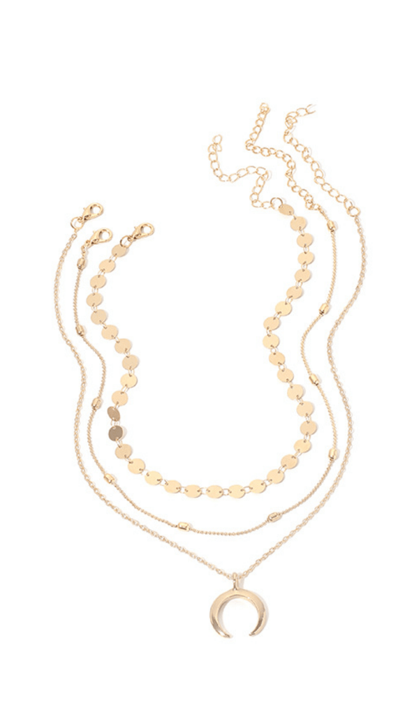 Crescent multi-layer necklace