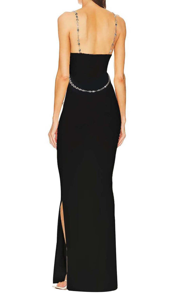 Crystal STRAPPY BANDAGE MAXI DRESS IN BLACK DRESS sis label 