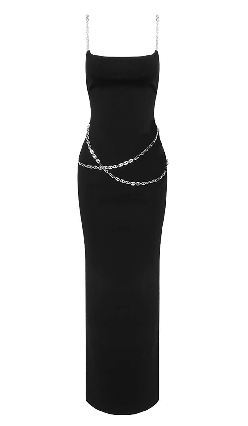 Crystal STRAPPY BANDAGE MAXI DRESS IN BLACK DRESS sis label 