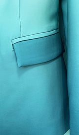 FLARE TROUSERS JACKET SUIT IN OMBRE GREEN DRESS STYLE OF CB 